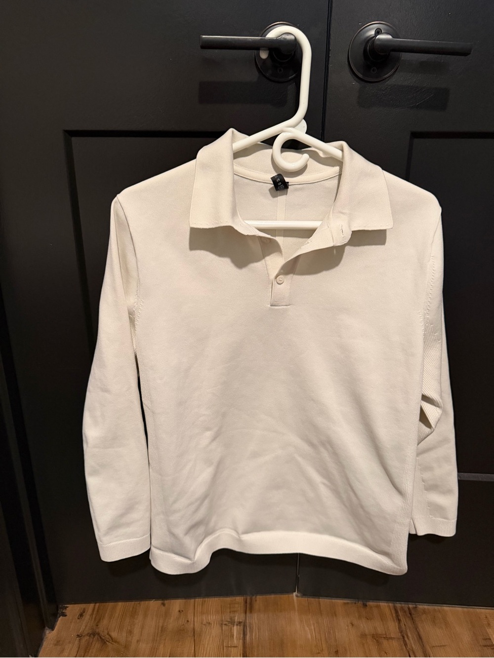 Long-Sleeve Polo Shirt - Cream